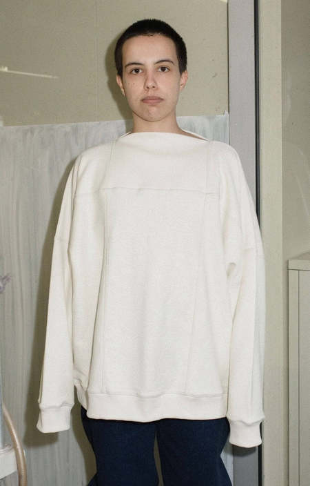 Baserange Cobble Sweatshirt - White