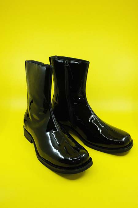Our Legacy Patent Leather Slim Camion Boot - Black