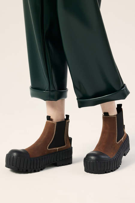 MM6 MAISON MARGIELA Chunky ankle boots - Coffee brown