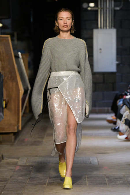 ECKHAUS LATTA Sequin Skirt - Clear
