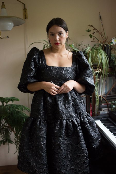 Eliza Faulkner Ravenna Dress - Black Jacquard