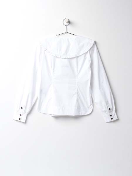 Ganni Cotton Poplin Shirt - Bright White
