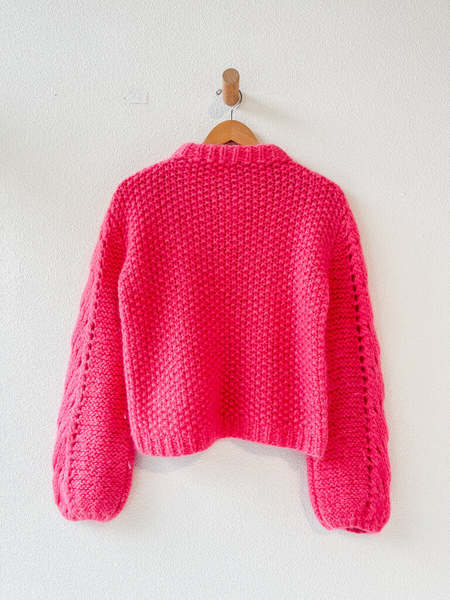 Ganni Mohair Wool Sweater - Bubblegum Pink