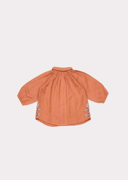 Kids Caramel HADDON EMBROIDERY BABY BLOUSE - PERSIMMON