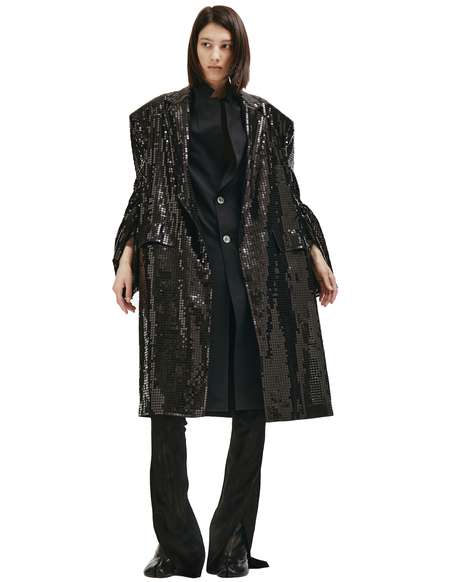 Junya Watanabe Sequins Coat - black