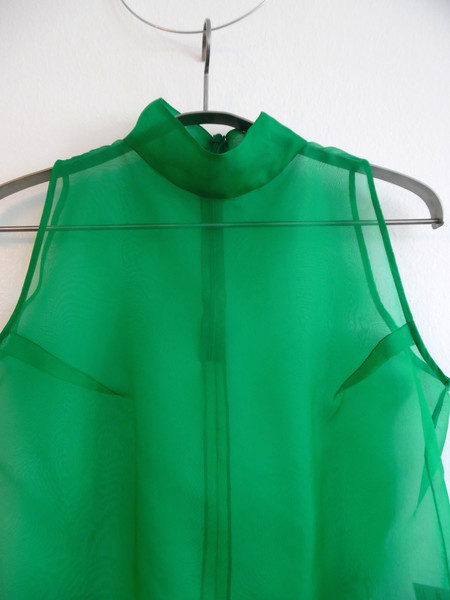 Karolyn Pho Sheer Cropped Mock Turtleneck - Emerald