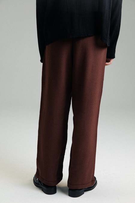 Our Legacy Panama Cotton Reduced Trouser - Rust Red
