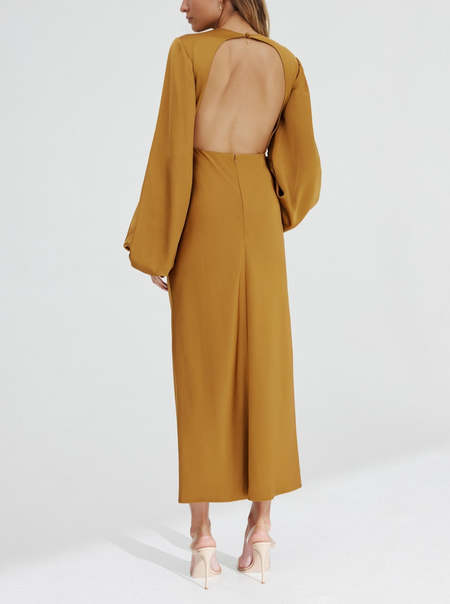 Significant Other Demi Balloon Sleeve Dress - Copper