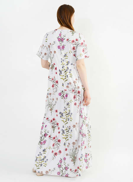 [Pre-Loved] Meg T Shirt Tiered Gown - Floral