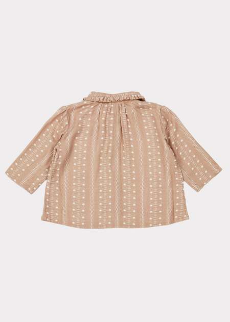 Kids Caramel Tern Baby Shirt - Chestnut Dotty Print