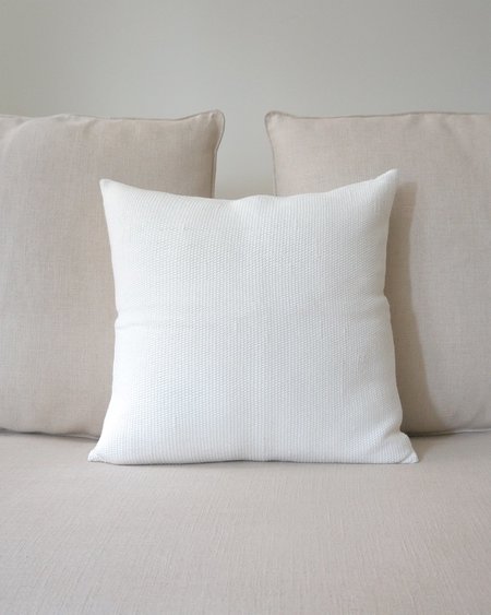 VOZ Apparel Solid Euro Pillow - Ivory