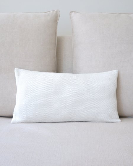 VOZ Apparel Solid Lumbar Pillow - Ivory