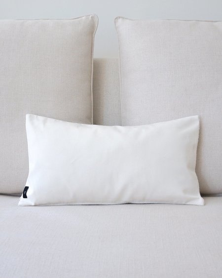 VOZ Apparel Solid Lumbar Pillow - Ivory